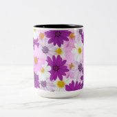 Tasse 2 Couleurs Belle aquarelle Cosmos Flower (Centre)