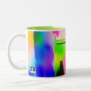 Tasse 2 Couleurs Belle Aquarelle Femme