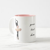 Tasse 2 Couleurs Belle Ballerina en rose (Devant gauche)