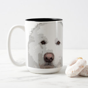 Tasse 2 Couleurs Belle bouillie de café de chien des grandes Pyré