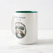 Tasse 2 Couleurs Belle Bunnies d'amour | Anniversaire de mariage pe (Devant gauche)