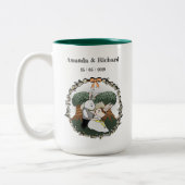 Tasse 2 Couleurs Belle Bunnies d'amour | Anniversaire de mariage pe (Gauche)