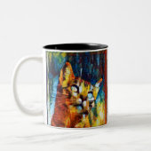 Tasse 2 Couleurs Belle Chat (Gauche)