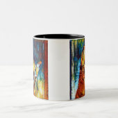 Tasse 2 Couleurs Belle Chat (Centre)