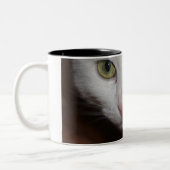Tasse 2 Couleurs Belle Chat Blanc (Gauche)