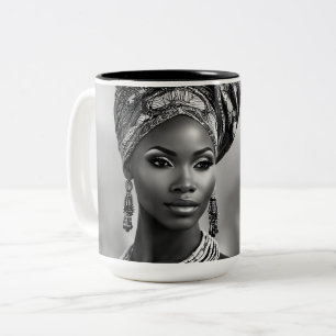 Tasse 2 Couleurs Belle femme africaine
