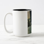 Tasse 2 Couleurs Belle Femme Sentant Des Fleurs (Reverie) (Gauche)