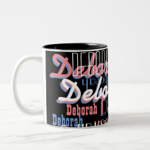 Tasse 2 Couleurs belle fille des noms motif noir