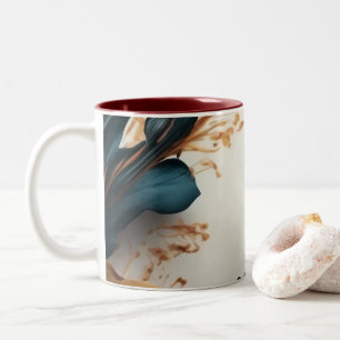 Tasse 2 Couleurs Belle fleur aquarelle