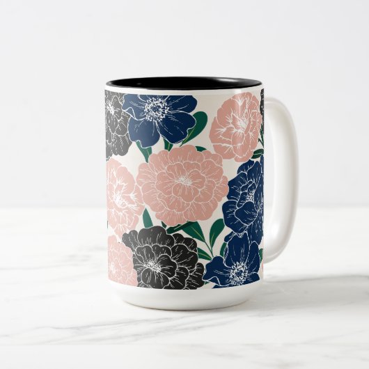 Tasse 2 Couleurs Belle Fleur tendance (Devant droit)