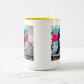 Tasse 2 Couleurs Belle Graffiti Art Woman sur (Centre)