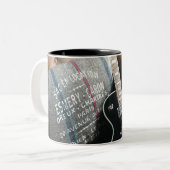 Tasse 2 Couleurs Belle guitare acoustique (Devant gauche)