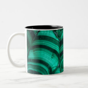 Tasse 2 Couleurs Belle impression en cristal de Malachite vert prof