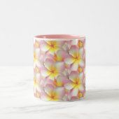 Tasse 2 Couleurs Belle Pastel Frangipani Plumeria Fleurs (Centre)