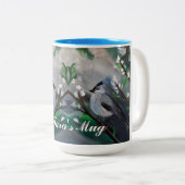 Tasse 2 Couleurs Belle peinture de printemps d'oiseaux (Devant droit)