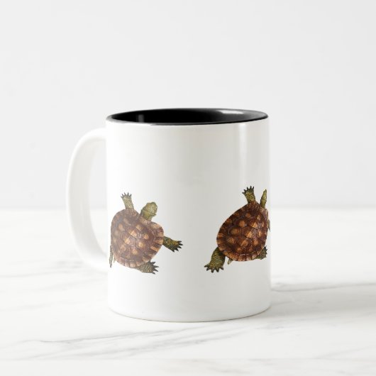 Tasse 2 Couleurs belle tortue (Devant gauche)