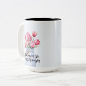 Tasse 2 Couleurs Belle Tulipe pour la fête des mères (Devant gauche)