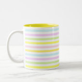 Tasse 2 Couleurs Belles bandes en couleurs pastel (Gauche)