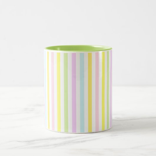 Tasse 2 Couleurs Belles bandes verticales en couleurs pastel (Centre)