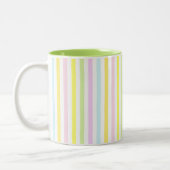 Tasse 2 Couleurs Belles bandes verticales en couleurs pastel (Gauche)