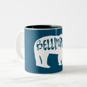Tasse 2 Couleurs Bellingham Washington Bear (Devant gauche)