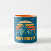 Tasse 2 Couleurs Ben Nevis Retro Turquoise (Centre)