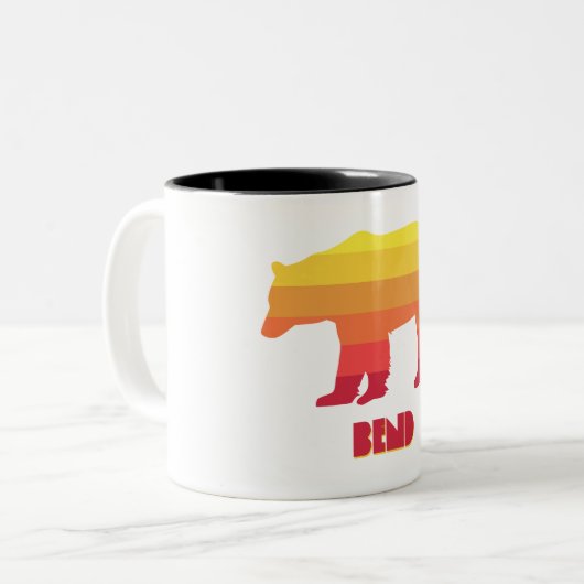 Tasse 2 Couleurs Bend Oregon arc-en-ciel (Devant gauche)