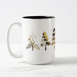 Tasse 2 Couleurs Bénédiction de vacances Purple Gold & Black Tree