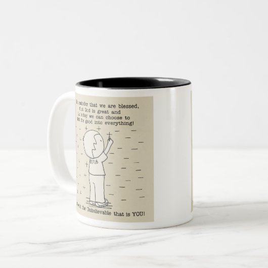 Tasse 2 Couleurs Bénédiction positive (Devant gauche)