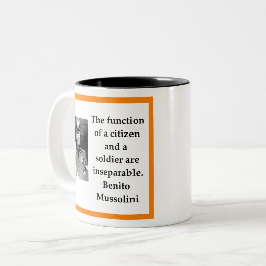 Tasse 2 Couleurs Benito Mussolini (Devant gauche)