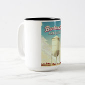 Tasse 2 Couleurs Bentonville, Arkansas affiche de voyage. (Devant gauche)