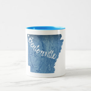 Tasse 2 Couleurs Bentonville Arkansas Grain de bois