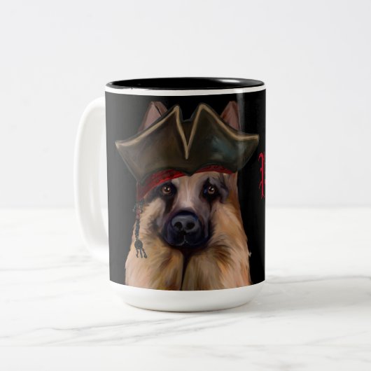 TASSE 2 COULEURS BERGER ALLEMAND (Devant gauche)