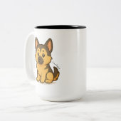 Tasse 2 Couleurs Berger Allemand (Devant gauche)