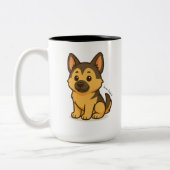 Tasse 2 Couleurs Berger Allemand (Gauche)