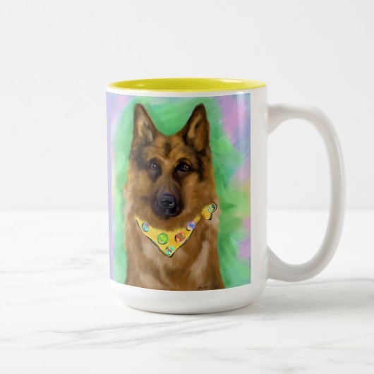 TASSE 2 COULEURS BERGER ALLEMAND (Droit)