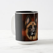 TASSE 2 COULEURS BERGER ALLEMAND (Devant gauche)