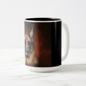 TASSE 2 COULEURS BERGER ALLEMAND (Devant droit)
