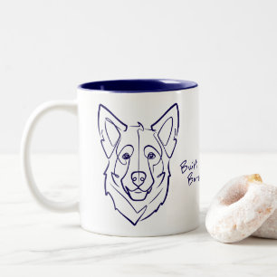 Tasse 2 Couleurs Berger Allemand, Construit pour Protéger, Né pour
