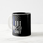 Tasse 2 Couleurs Berger belge - Malinois - unité K9 (Devant gauche)