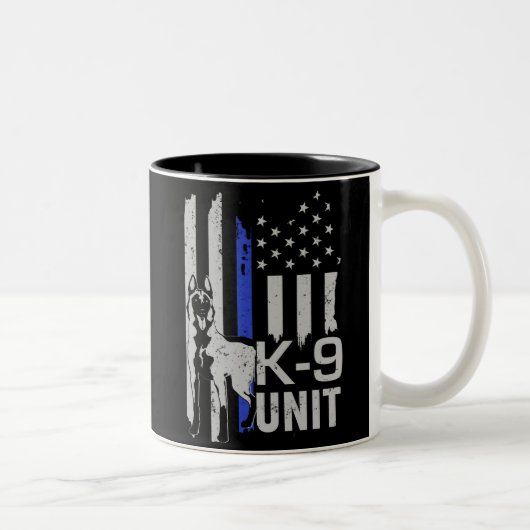 Tasse 2 Couleurs Berger belge - Malinois - unité K9 (Droit)