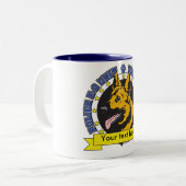 Tasse 2 Couleurs Berger K9 allemand (Devant gauche)