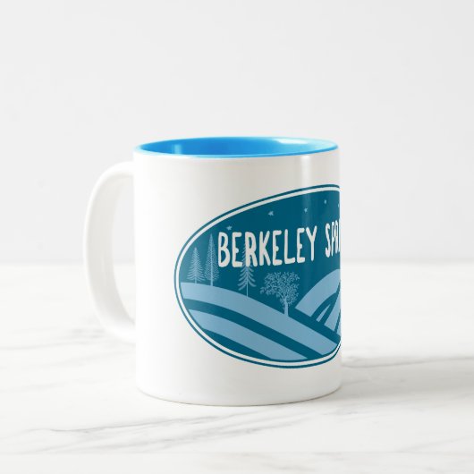 Tasse 2 Couleurs Berkeley Springs West Virginia Outdoors (Devant gauche)