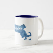 Tasse 2 Couleurs Berkshires Massachusetts Wood Grain (Devant droit)