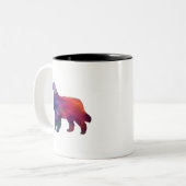 Tasse 2 Couleurs Bernese Mountain Dog Geo Silhouette Purple (Devant gauche)