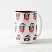 Tasse 2 Couleurs Bernese Mountain Dog race Noël (Devant droit)