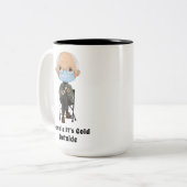 Tasse 2 Couleurs Bernie Sanders et ses Mittens Brown chauds (Devant gauche)