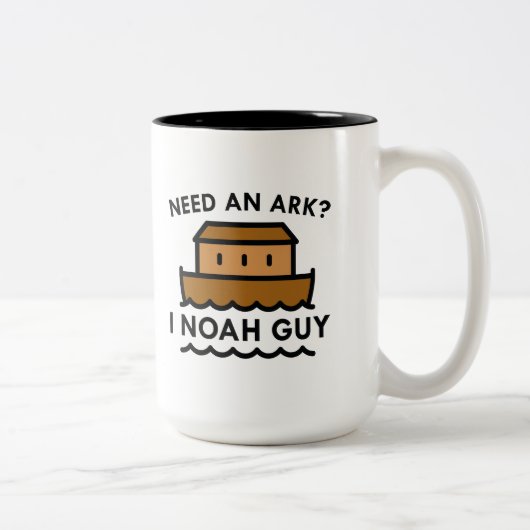 Tasse 2 Couleurs Besoin D'Un Arche ? Je Noah Guy. (Droit)