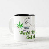 Tasse 2 Couleurs Bessemer Michigan, mauvaises herbes Town USA Coffe (Devant gauche)