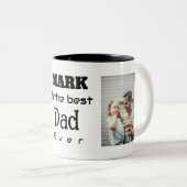Tasse 2 Couleurs Best Dad ever photo customizable (Devant droit)